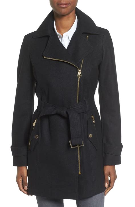 michael michael kors belted wool blend wrap coat|Michael Kors camel coat.